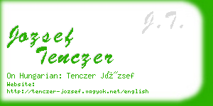 jozsef tenczer business card